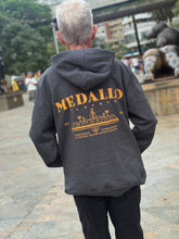 Hoodie unisex Medallo Playero gris oscuro (Algodón y poliéster)